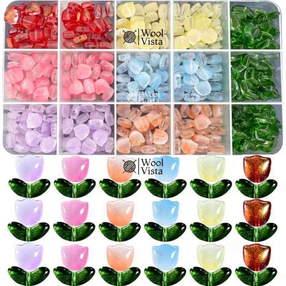 MULTICOLOR GLASS BEADS 300PCS – DIY JEWELRY & CRAFT SUPPLIES
