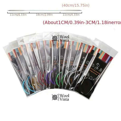 MULTICOLOURED WIRE CIRCULAR STAINLESS STEEL KNITTING NEEDLES – 120 CM LONG