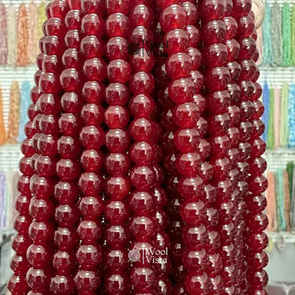 GLASS IMITATION JADE BEADS – 100PCS STRAND FOR DIY JEWELRY MAKING