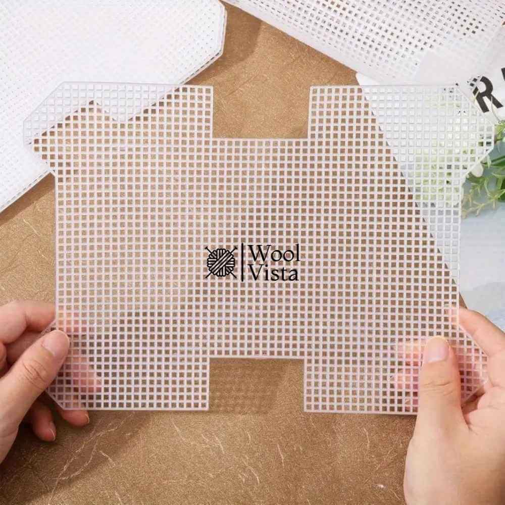 PLASTIC RECTANGLE CANVAS MESH SHEETS FOR BAGS AND DIY ACCESSORIES