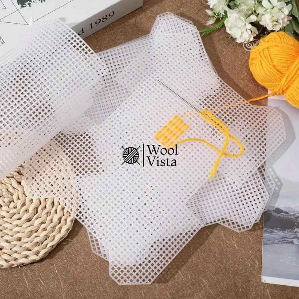 PLASTIC RECTANGLE CANVAS MESH SHEETS FOR BAGS AND DIY ACCESSORIES