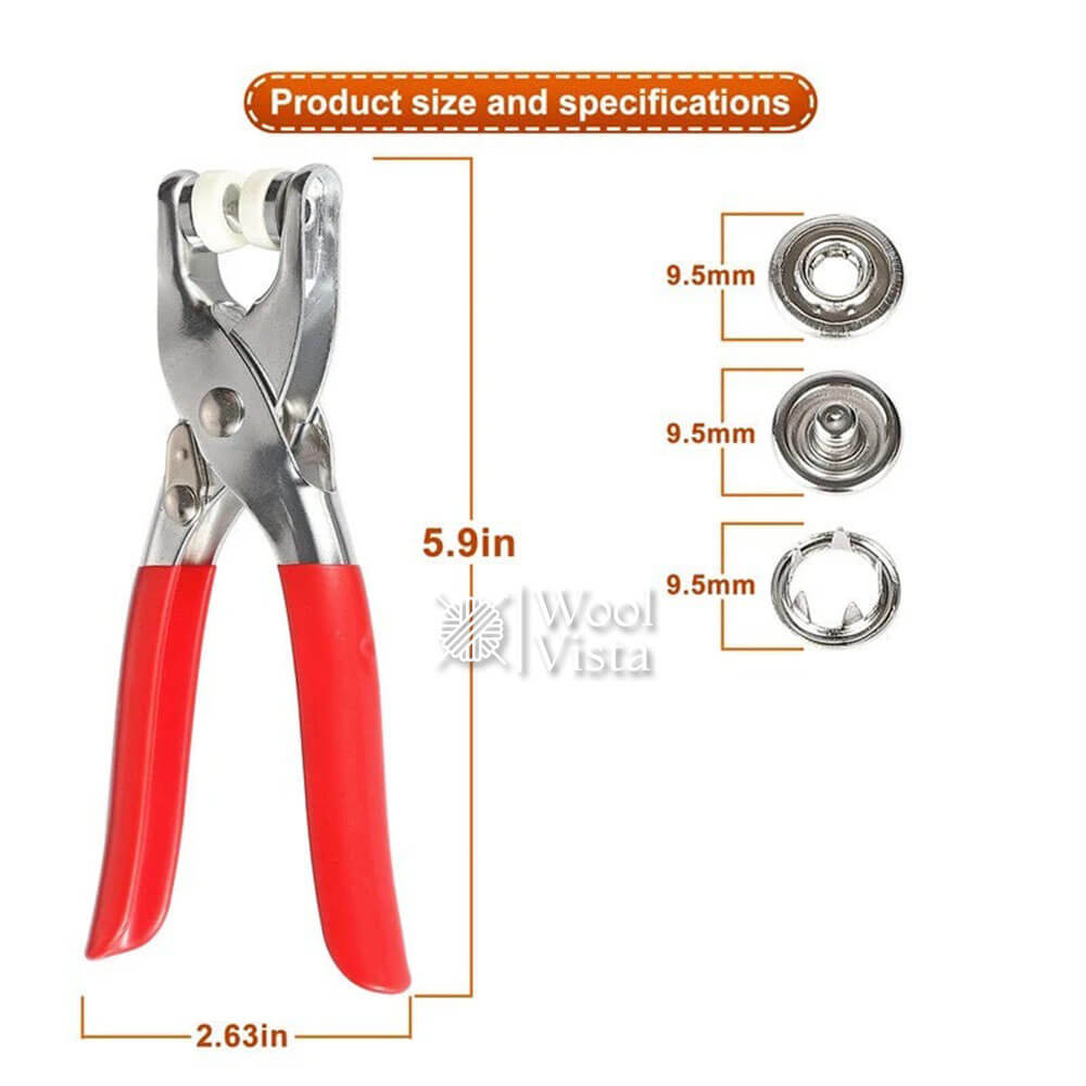 METAL SNAP BUTTON PLIER TOOL KIT