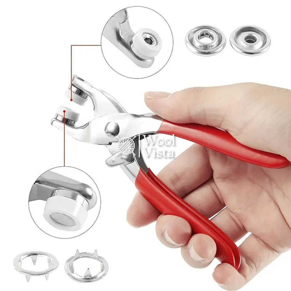 METAL SNAP BUTTON PLIER TOOL KIT