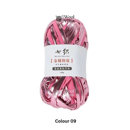 SOFT METALLIC T-SHIRT YARN - FOR CROCHET AND BAG MAKING CRAFTING