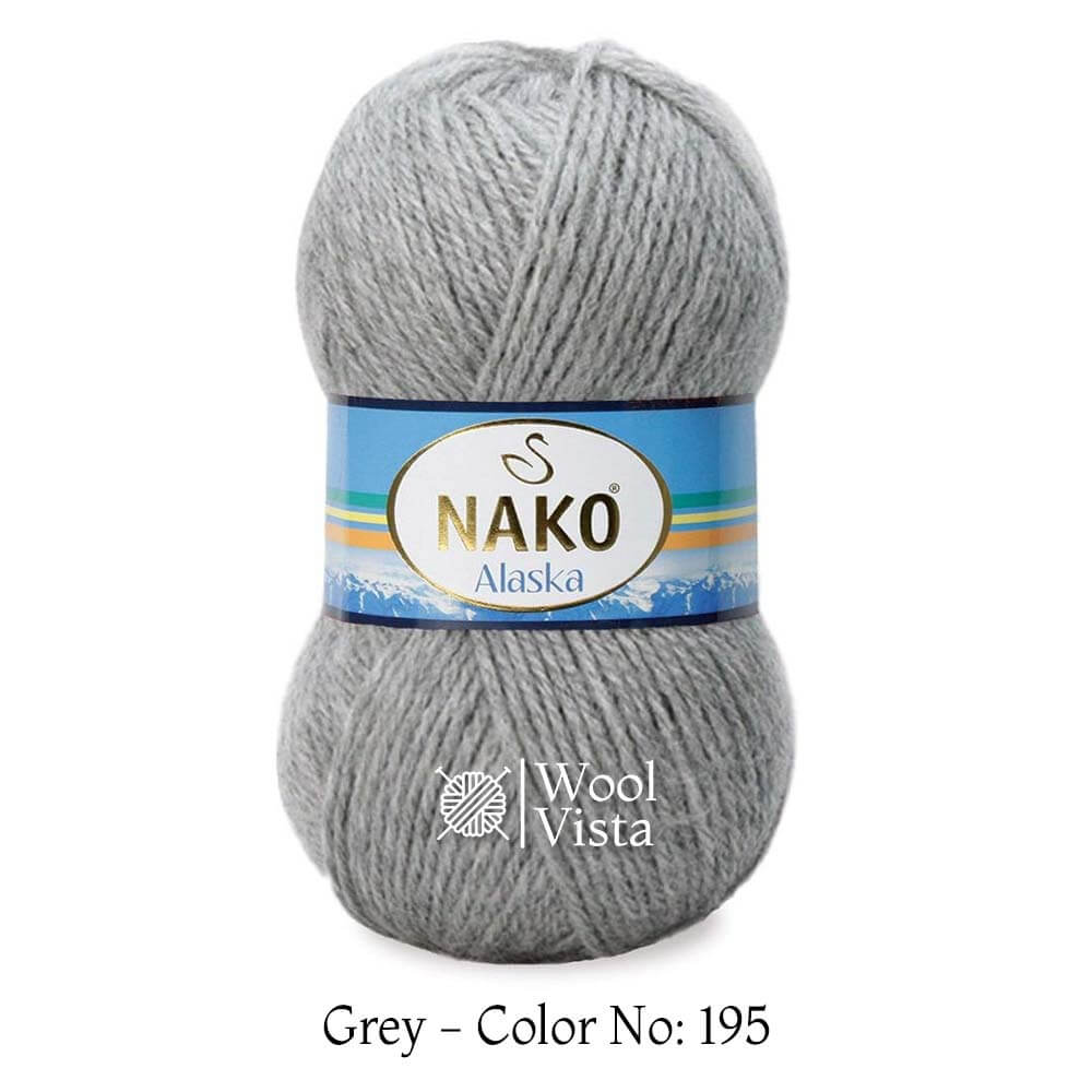 NAKO ALASKA - 5% MOHAIR, 15% WOOL, 80% PREMIUM ACRYLIC - YARN BALL