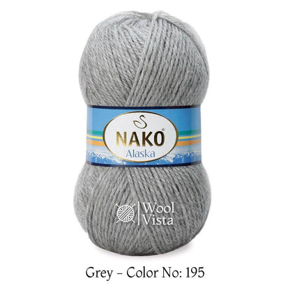 NAKO ALASKA - 5% MOHAIR, 15% WOOL, 80% PREMIUM ACRYLIC - YARN BALL