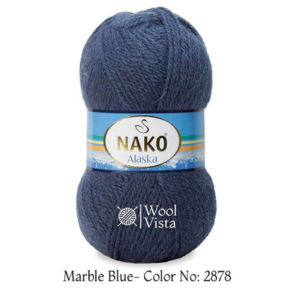 NAKO ALASKA - 5% MOHAIR, 15% WOOL, 80% PREMIUM ACRYLIC - YARN BALL