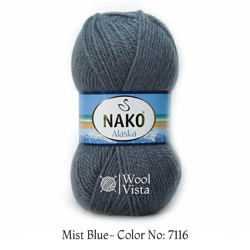 NAKO ALASKA - 5% MOHAIR, 15% WOOL, 80% PREMIUM ACRYLIC - YARN BALL