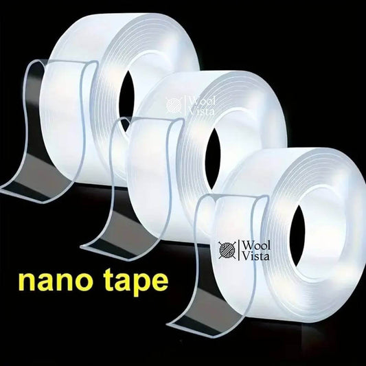 NANO DOUBLE-SIDED ADHESIVE STRIP TAPE – REUSABLE, TRACELESS, HEAVY-DUTY MOUNTING TAPE FOR WALL, HOME, OFFICE & CRAFTS