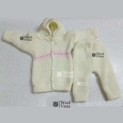 NEWBORN BABY WOOLEN SUIT 3-PIECE OUTFIT (SHIRT, TROUSER & CAP)– SET OF 3 SUITS (0-6/M)