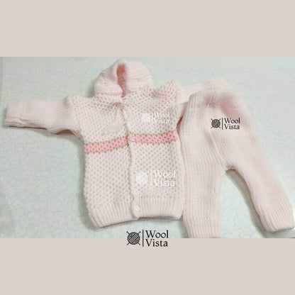 NEWBORN BABY WOOLEN SUIT 3-PIECE OUTFIT (SHIRT, TROUSER & CAP)– SET OF 3 SUITS (0-6/M)
