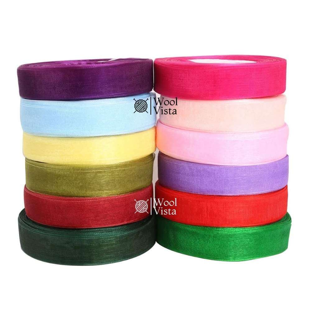 ORGANZA RIBBONS –  DECORATIVE RIBBON FOR GIFT WRAPPING, CRAFTS & PARTY DECOR
