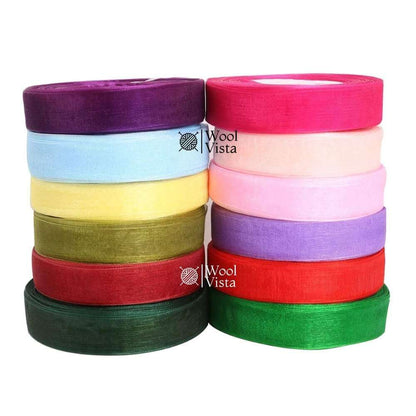 ORGANZA RIBBONS –  DECORATIVE RIBBON FOR GIFT WRAPPING, CRAFTS & PARTY DECOR