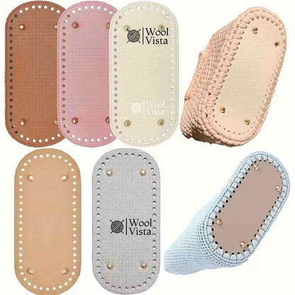 OVAL LEATHER BAG BASE 9" x 4"