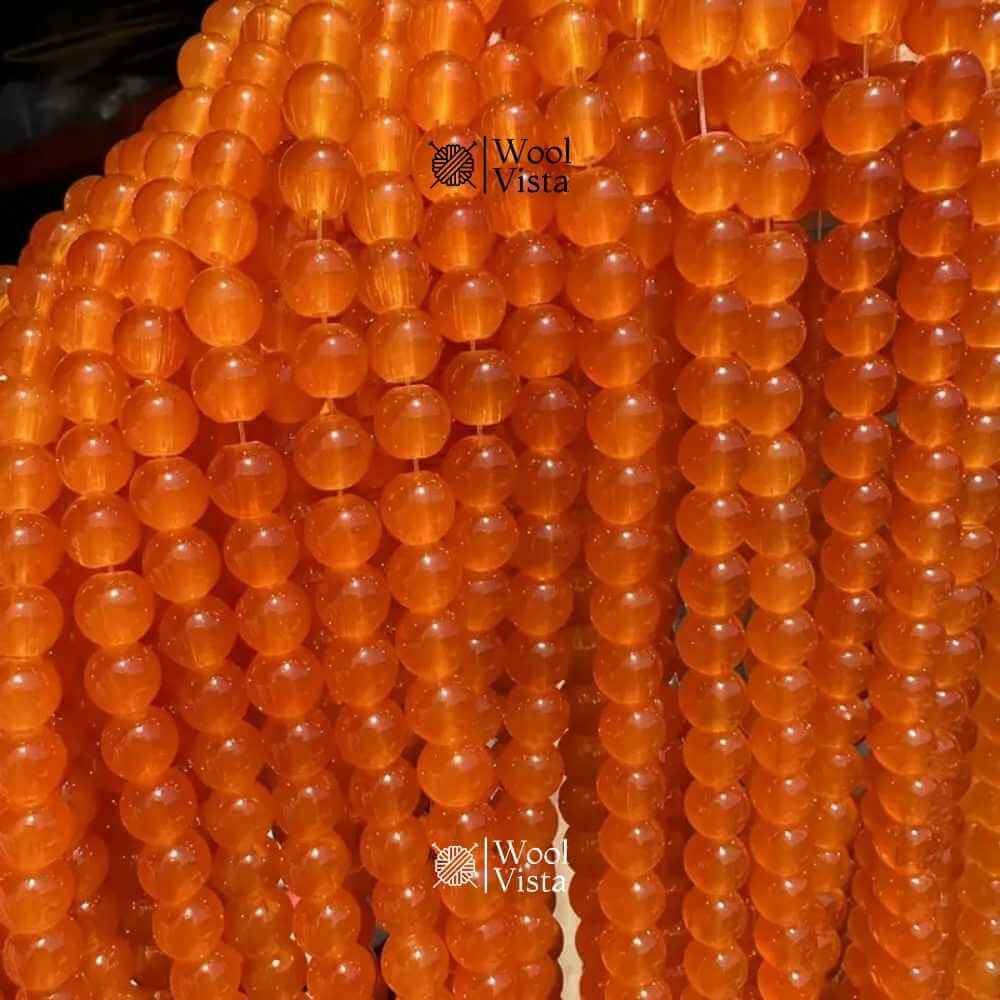 GLASS IMITATION JADE BEADS – 100PCS STRAND FOR DIY JEWELRY MAKING