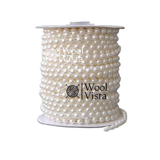 PEARL STRING – FAUX PEARL BEADS STRAND FOR DIY JEWELRY MAKING, NECKLACES, BRACELETS & CRAFT PROJECTS
