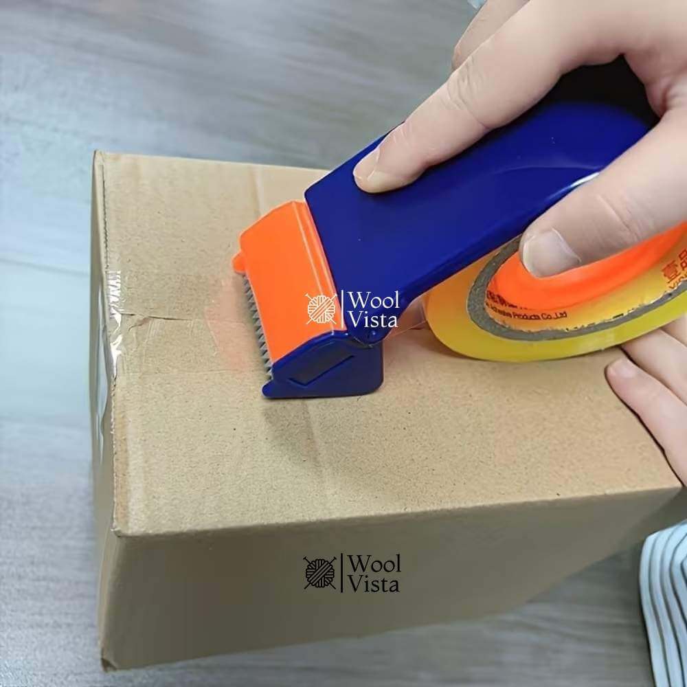 PLASTIC TAPE CUTTER & SEALER FOR 4.5–5CM PACKING TAPE – WAREHOUSE & COURIER PACKAGING DISPENSER