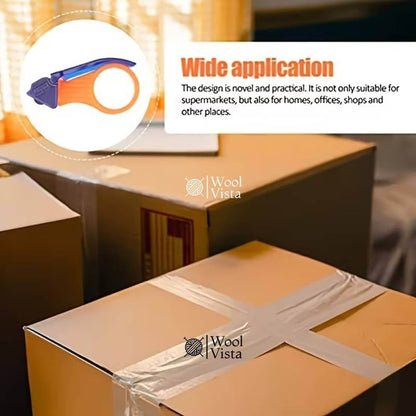 PLASTIC TAPE CUTTER & SEALER FOR 4.5–5CM PACKING TAPE – WAREHOUSE & COURIER PACKAGING DISPENSER