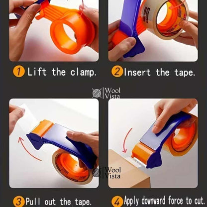 PLASTIC TAPE CUTTER & SEALER FOR 4.5–5CM PACKING TAPE – WAREHOUSE & COURIER PACKAGING DISPENSER