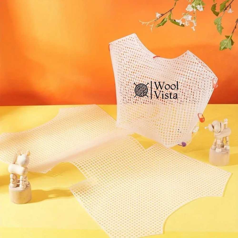 PLASTIC CANVAS MESH SHEETS FOR CROCHET BAGS AND DIY ACCESSORIES