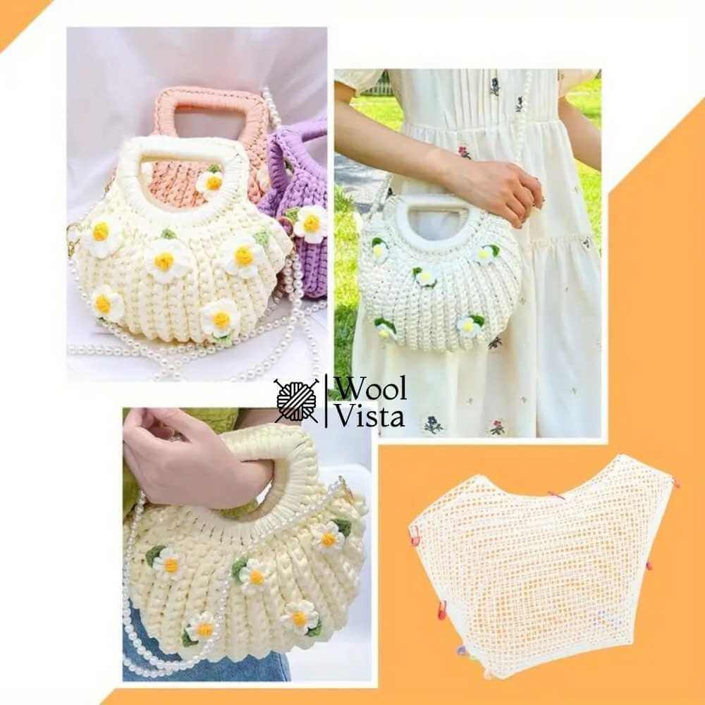 PLASTIC CANVAS MESH SHEETS FOR CROCHET BAGS AND DIY ACCESSORIES