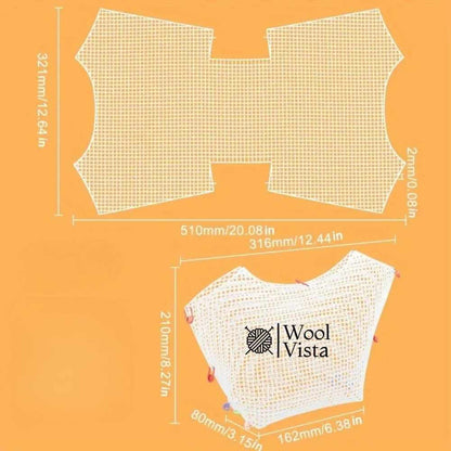 PLASTIC CANVAS MESH SHEETS FOR CROCHET BAGS AND DIY ACCESSORIES