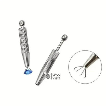 PRECISION 4-PRONG JEWELRY TWEEZERS – GEM & BEAD HOLDER TOOL FOR JEWELRY MAKING & CRAFTS