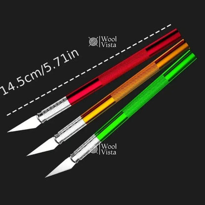 PRECISION CARVING KNIFE SET WITH ALUMINIUM ALLOY HANDLES & BLADES – (13 PCS) -TOOL KIT WITH STORAGE BOX
