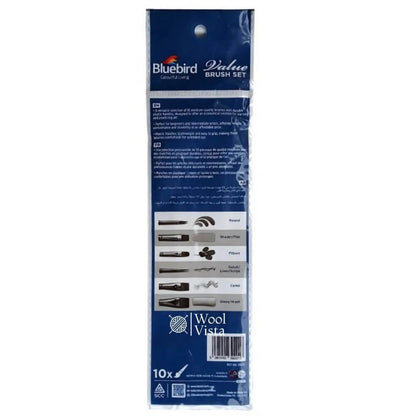 PROFESSIONAL ARTIST BRUSH SET – 10 BRUSHES FOR WATERCOLOR, ACRYLIC & OIL