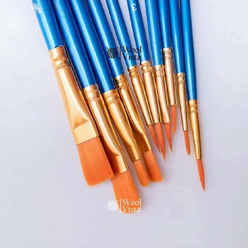 PROFESSIONAL ARTIST BRUSH SET – 10 BRUSHES FOR WATERCOLOR, ACRYLIC & OIL