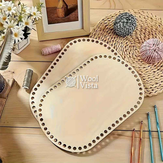 OVAL WOODEN BAG BASE 8" x 5"