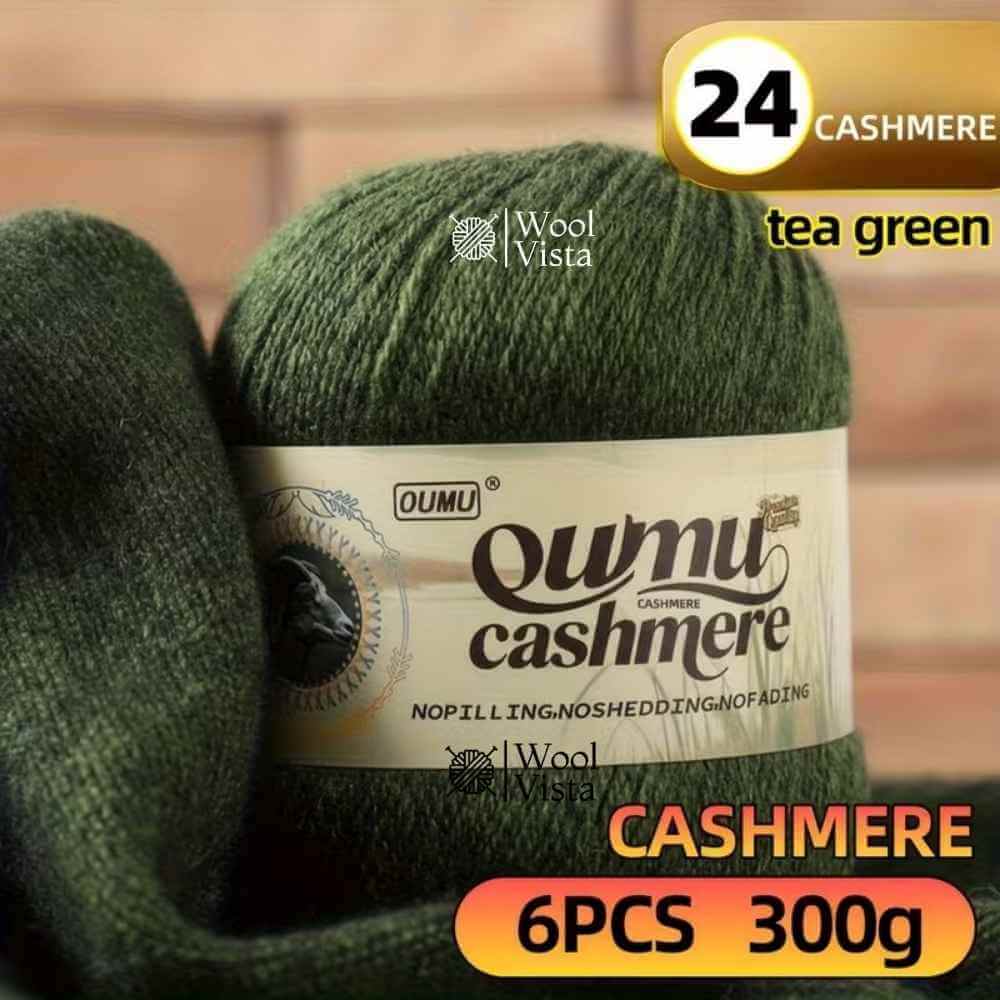 PURE 100% CASHMERE  YARN SET (PACK OF 6) – PREMIUM SOFT CASHMERE FIBER FOR KNITTING, CROCHET & LUXURY HANDMADE PROJECTS