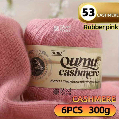 PURE 100% CASHMERE  YARN SET (PACK OF 6) – PREMIUM SOFT CASHMERE FIBER FOR KNITTING, CROCHET & LUXURY HANDMADE PROJECTS