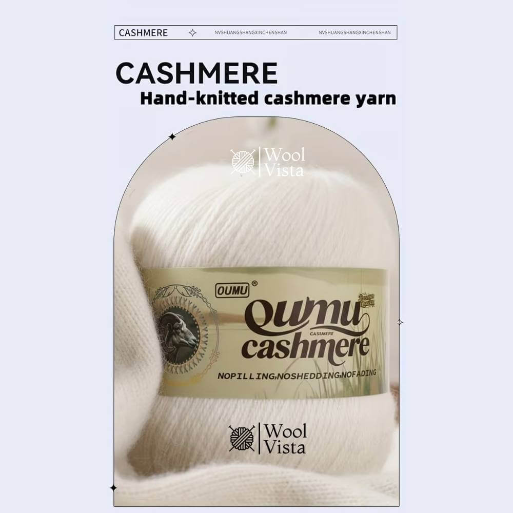 PURE 100% CASHMERE  YARN SET (PACK OF 6) – PREMIUM SOFT CASHMERE FIBER FOR KNITTING, CROCHET & LUXURY HANDMADE PROJECTS