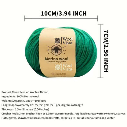 PURE WOOL FINELY WOVEN HAND-DYED YARN – 100% PURE WOOL FOR KNITTING & CROCHET