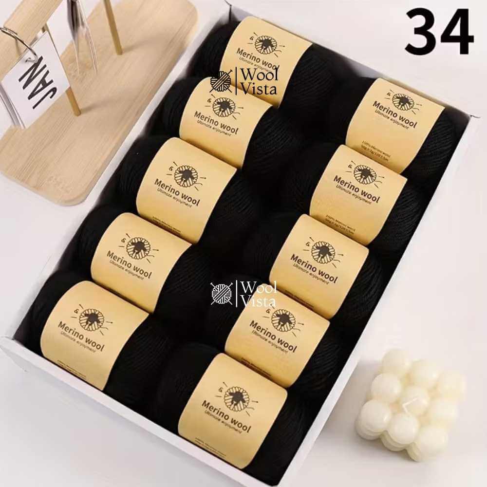 PURE WOOL FINELY WOVEN HAND-DYED YARN – 100% PURE WOOL FOR KNITTING & CROCHET