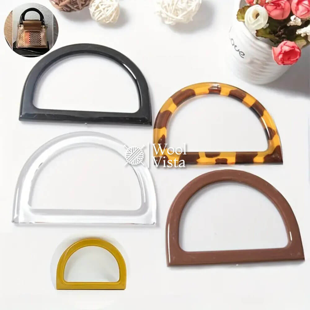 PLASTIC D-SHAPED BAG HANDLES (SET OF 2)