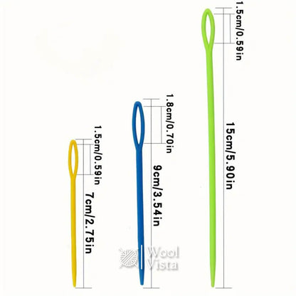 PLASTIC TAPESTRY WOOL YARN KNITTING NEEDLES - (PACK OF 10)