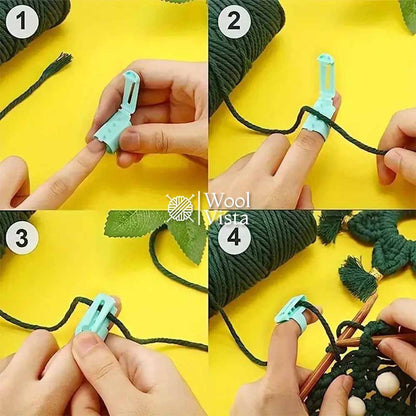 PLASTIC FINGER YARN GUIDE RING SET - (PACK OF 2)
