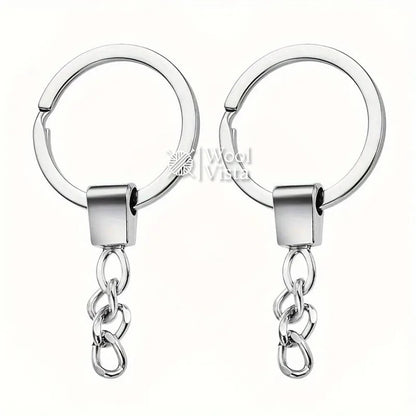 SILVER ALLOY KEYCHAIN RINGS - (10 PIECES)