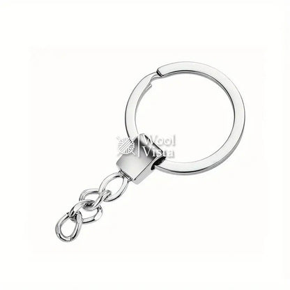 SILVER ALLOY KEYCHAIN RINGS - (10 PIECES)