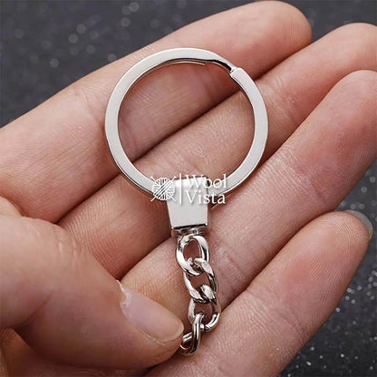 SILVER ALLOY KEYCHAIN RINGS - (10 PIECES)
