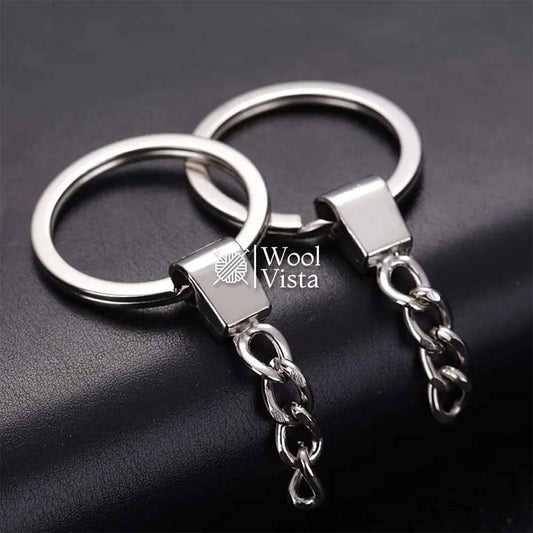 SILVER ALLOY KEYCHAIN RINGS - (10 PIECES)