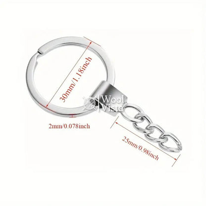 SILVER ALLOY KEYCHAIN RINGS - (10 PIECES)