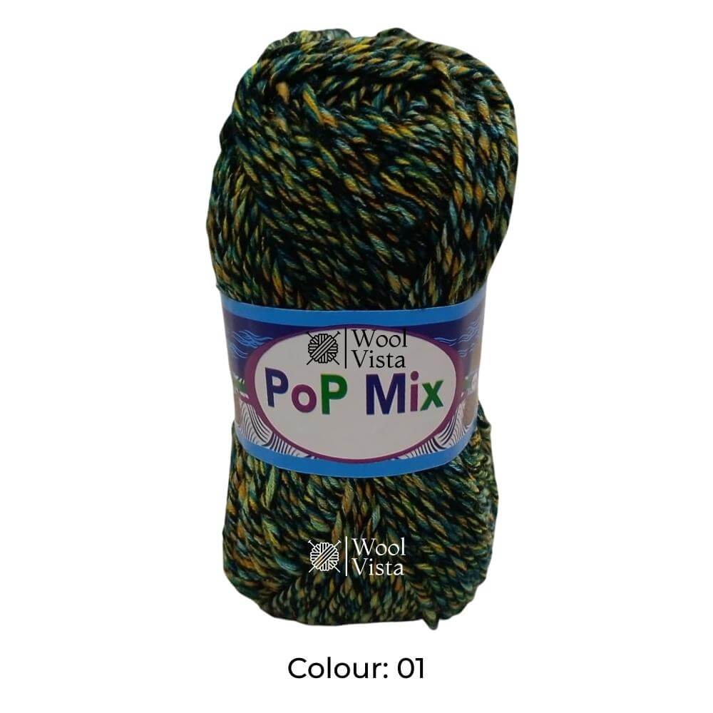 POP MIX YARN BALL - (PACK OF 5 YARN BALLS)