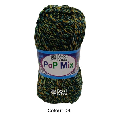 POP MIX YARN BALL - (PACK OF 5 YARN BALLS)