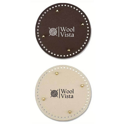 ROUND PU LEATHER BAG BASE