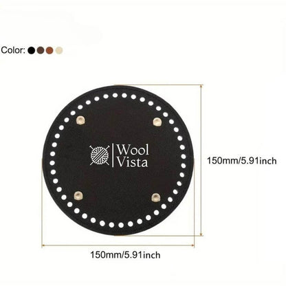 ROUND PU LEATHER BAG BASE