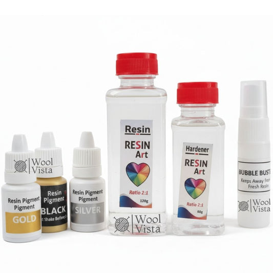 RESIN ART IMPORTED EPOXY CRYSTAL CLEAR LIQUID KIT (180G) – 2:1 RATIO FOR ART, CRAFT & COATING