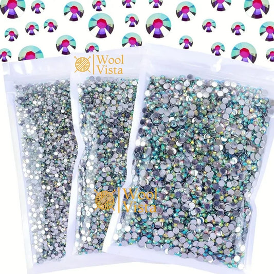 ROUND FLATBACK RHINESTONES – MULTICOLOR CRYSTAL GEMS FOR NAIL ART, JEWELRY, FASHION & DIY CRAFT DECORATIONS
